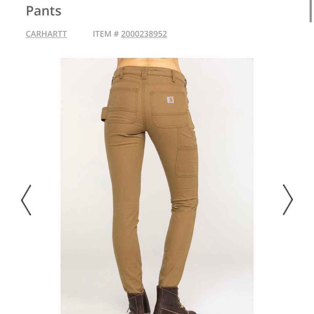 Carhartt womens slim fit Crawford utility pant skinny 10 tall